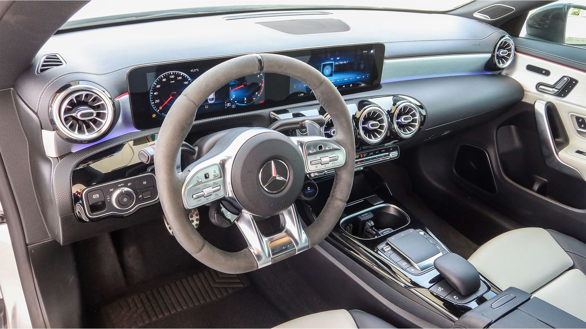 Silver Mercedes Benz AMG CLA 35 2021